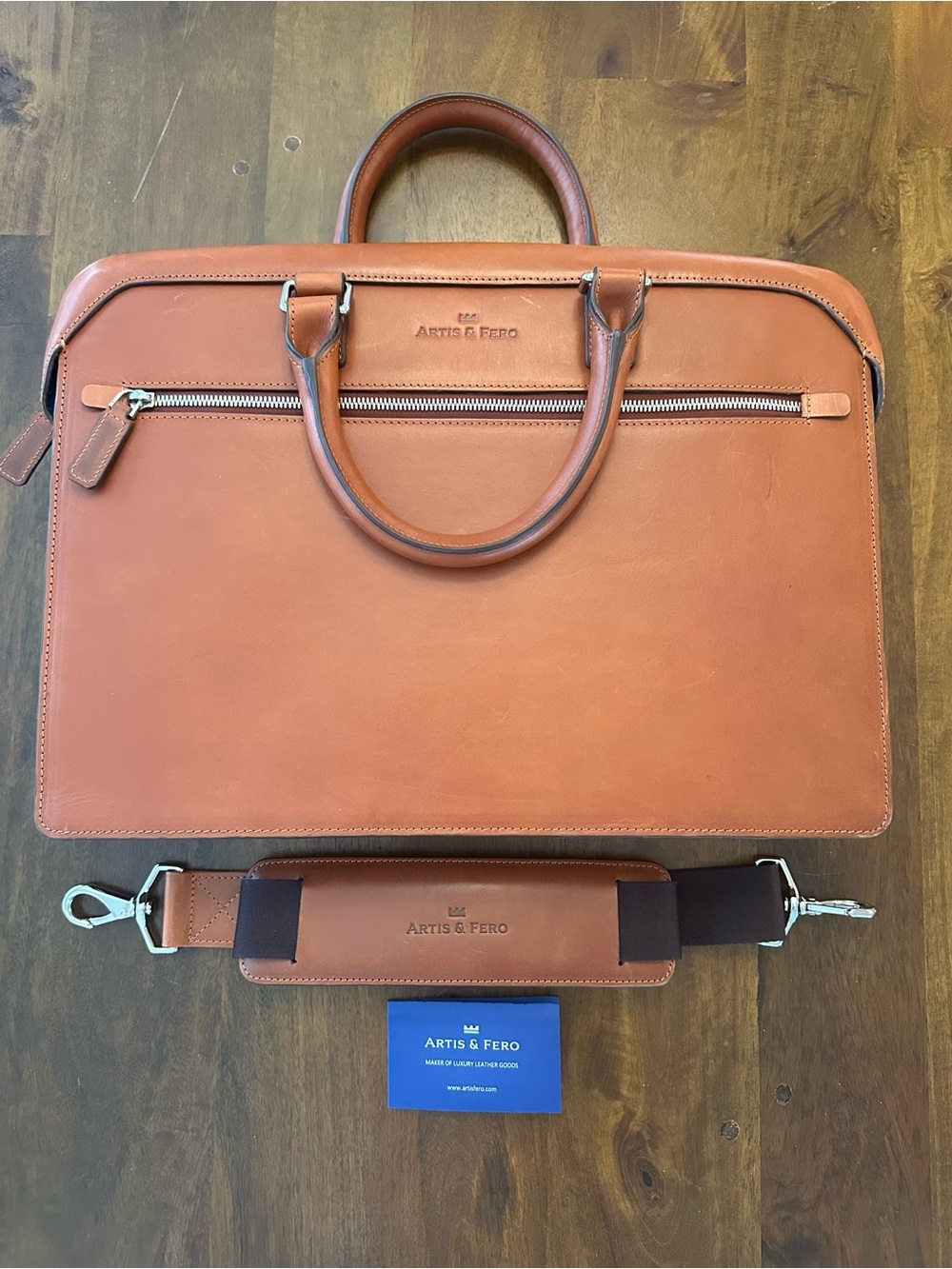 Artis & Fero Luxury Italian Leather Briefcase